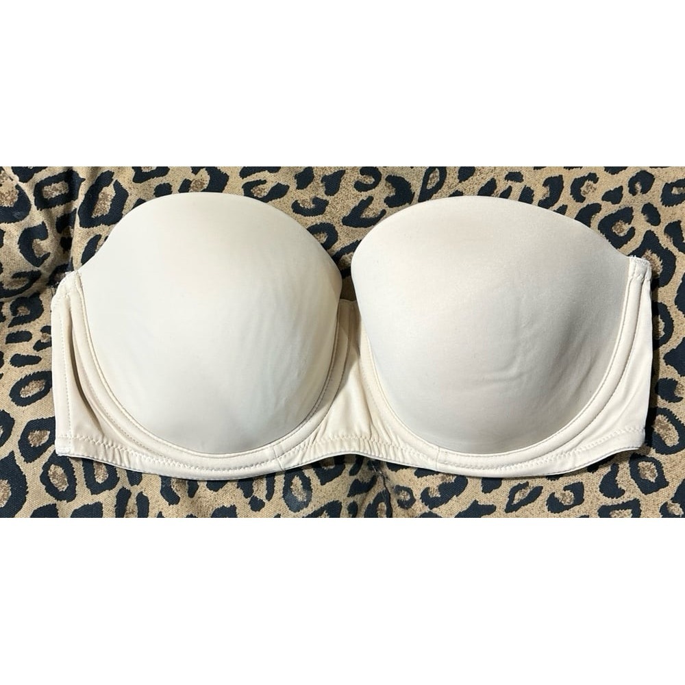 Bali Strapless Push-up Underwire Bra in Nude, Size‎ 34D